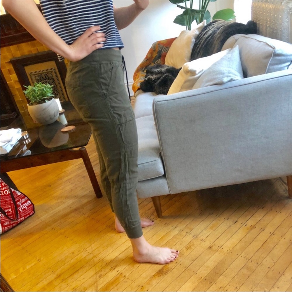 Community army green joggers